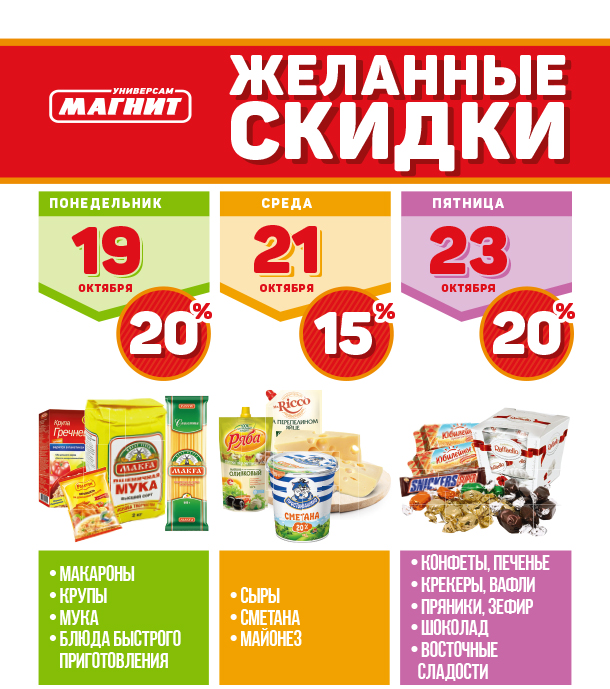 Акции магазинов продуктов